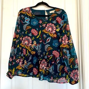 Ann Taylor Loft women’s floral blouse  large petite
